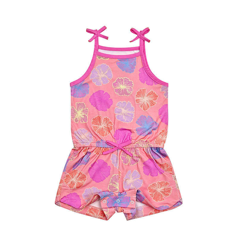 Girl Shortie Romper(ガールズショート丈ロンパース) seaflower/ Coco Moon